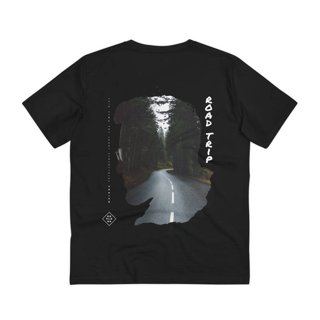 Printify T-Shirt Black / 2XS Man Road Trip - Exposure Streetwear - Back Design