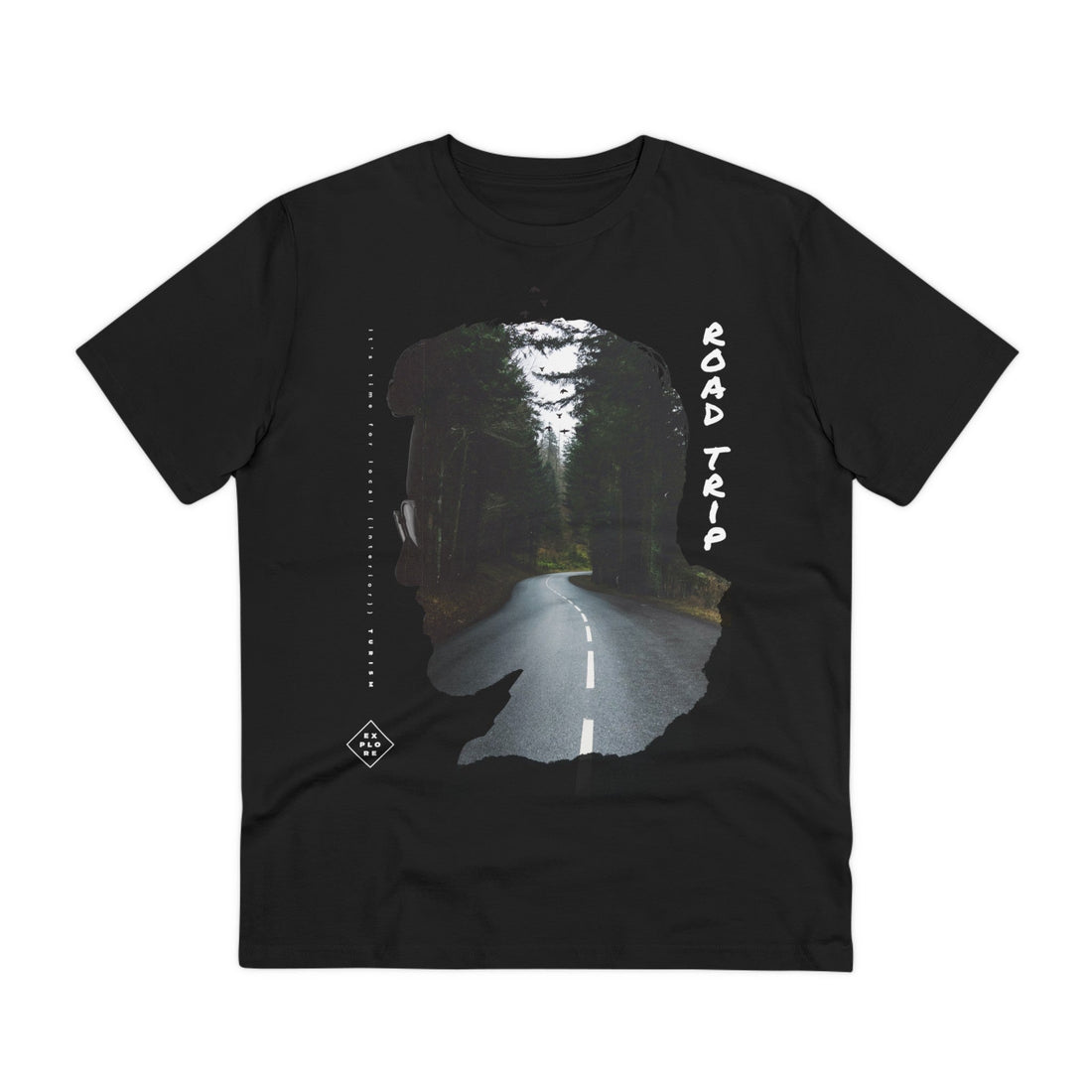 Printify T-Shirt Black / 2XS Man Road Trip - Exposure Streetwear - Front Design