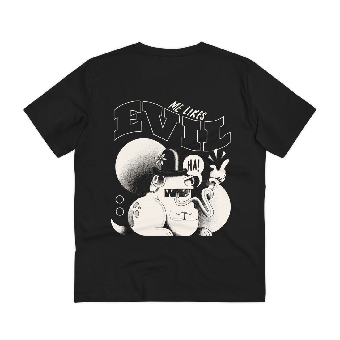 Printify T-Shirt Black / 2XS Me Likes Evil - Evil Characters - Back Design