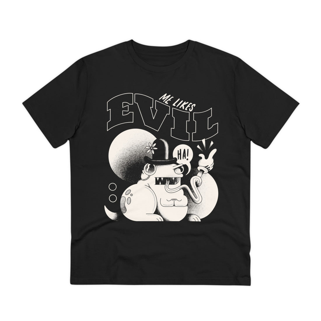 Printify T-Shirt Black / 2XS Me Likes Evil - Evil Characters - Front Design