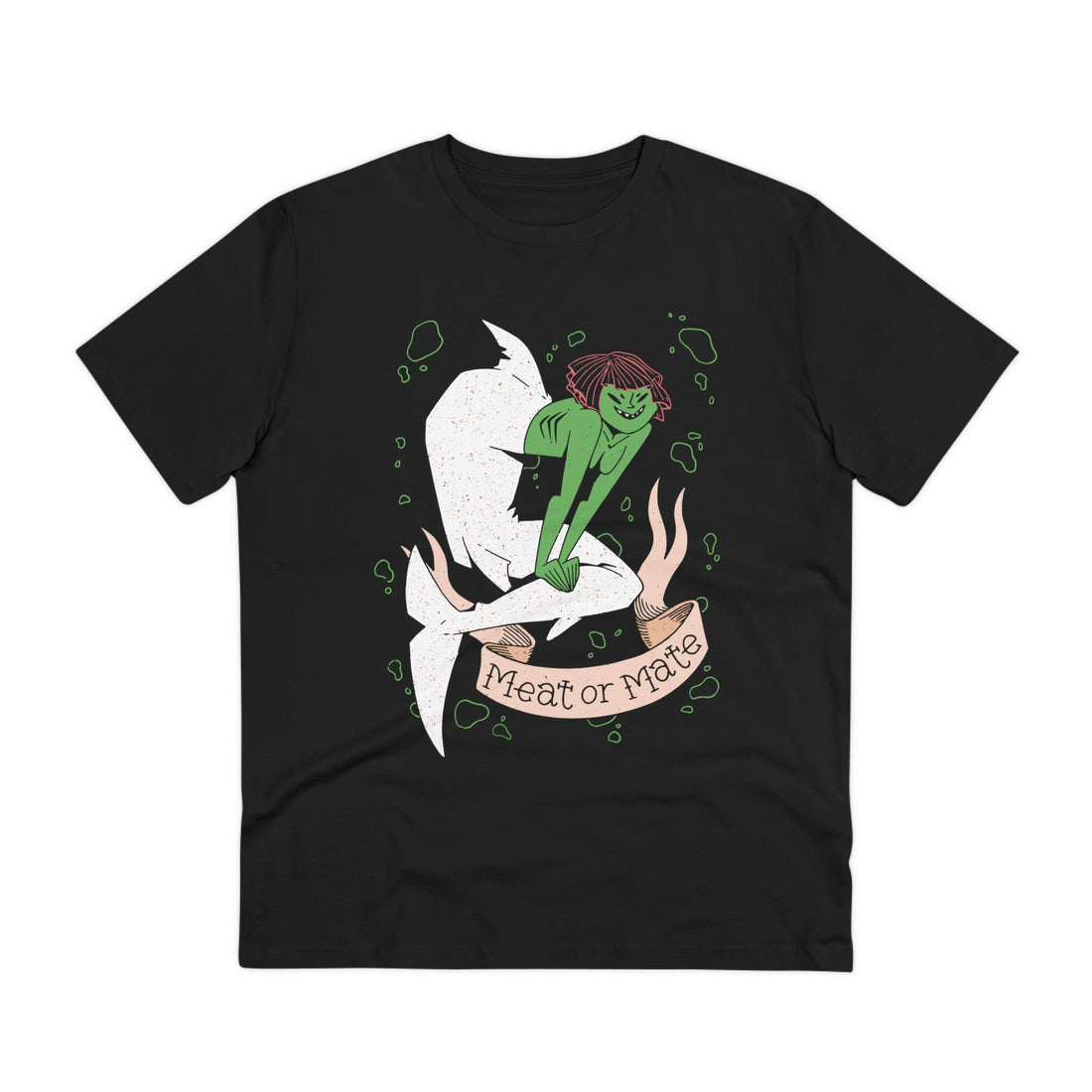 Printify T-Shirt Black / 2XS Meat or Mate - Creepy Mermaids - Front Design