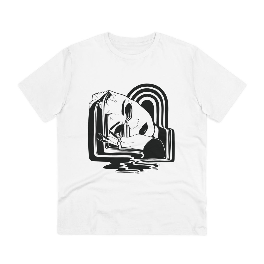 Printify T-Shirt White / 2XS Melting girl abstract - Streetwear - Berlin Reality - Front Design
