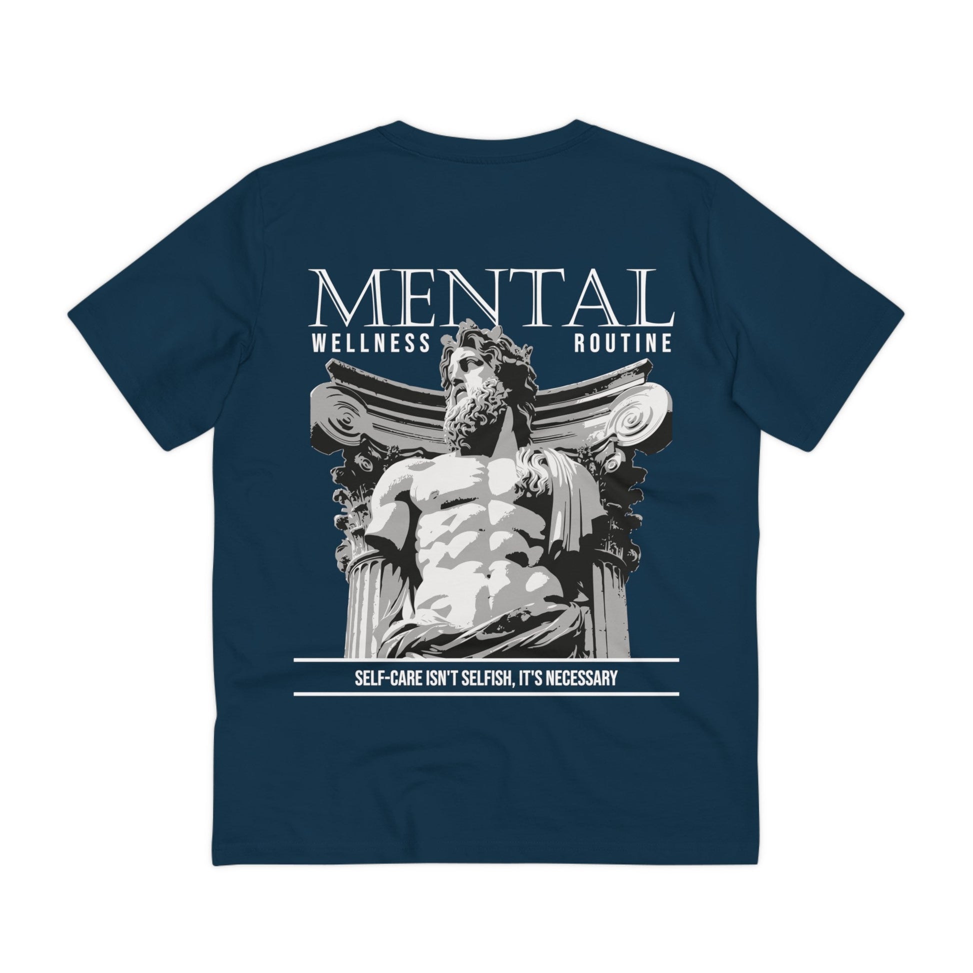Printify T-Shirt French Navy / 2XS Mental Wellness Routine - Streetwear - Gods Way - Back Design