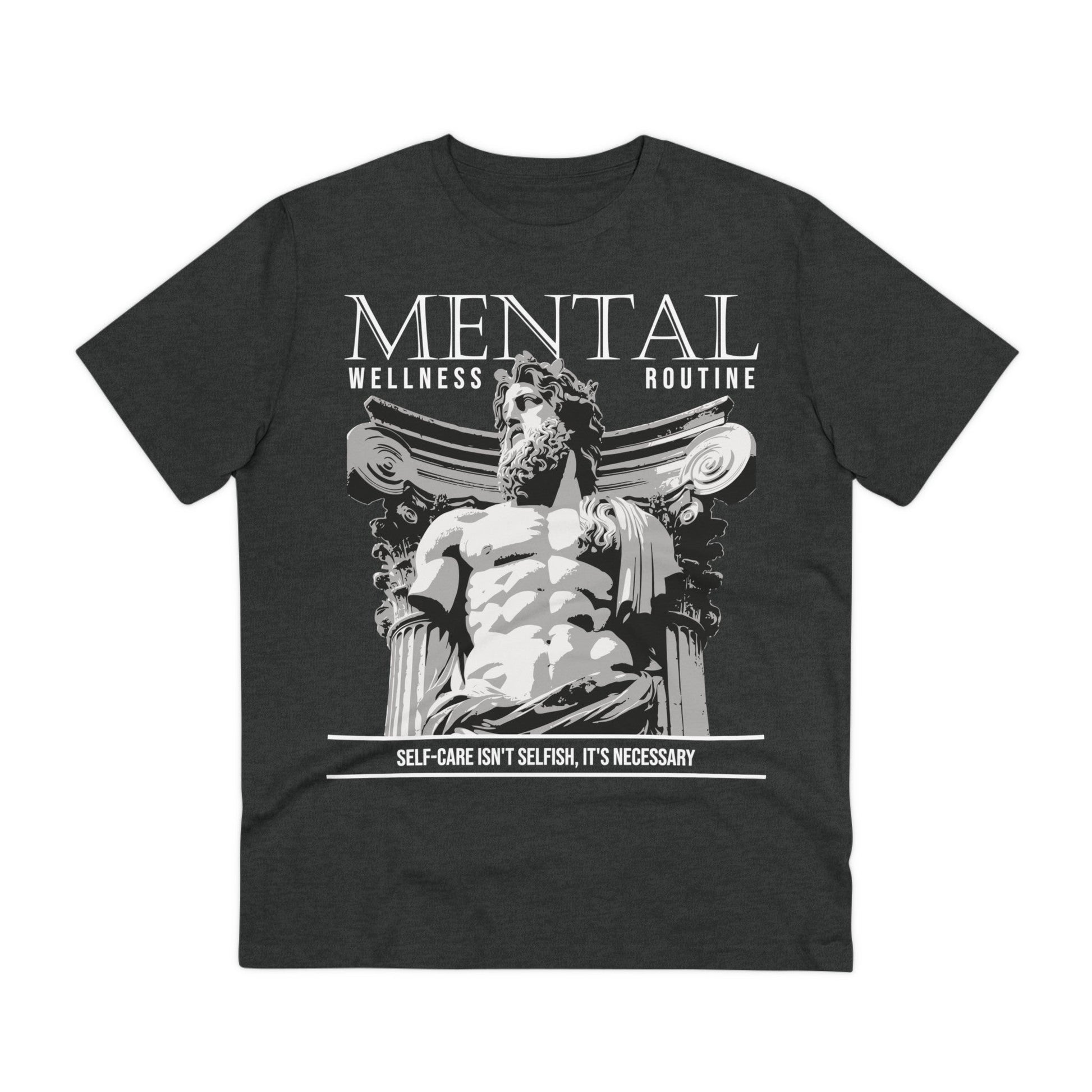 Printify T-Shirt Dark Heather Grey / 2XS Mental Wellness Routine - Streetwear - Gods Way - Front Design