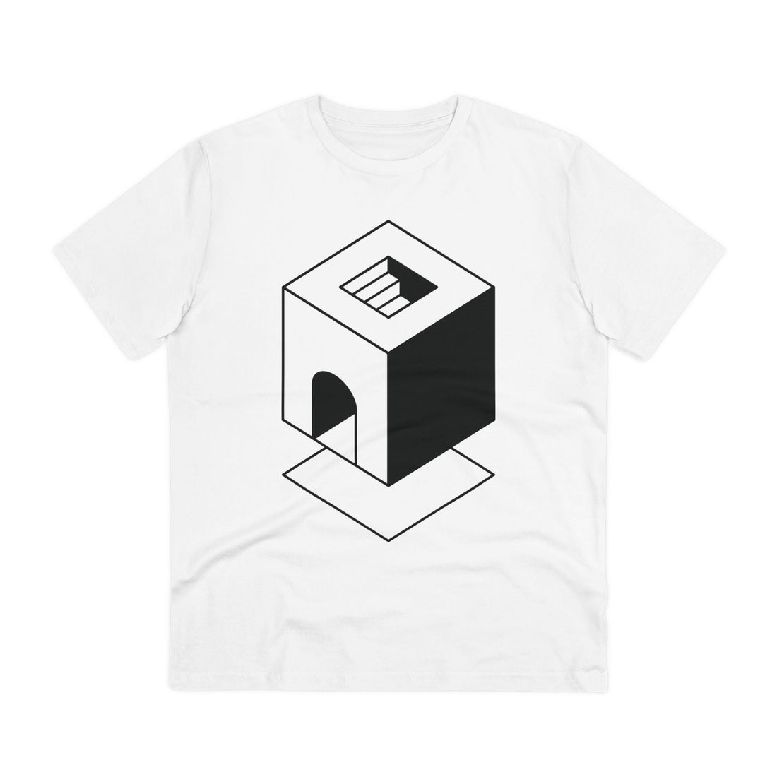 Printify T-Shirt White / 2XS Minimal Geometric House - Streetwear - Berlin Reality - Front Design