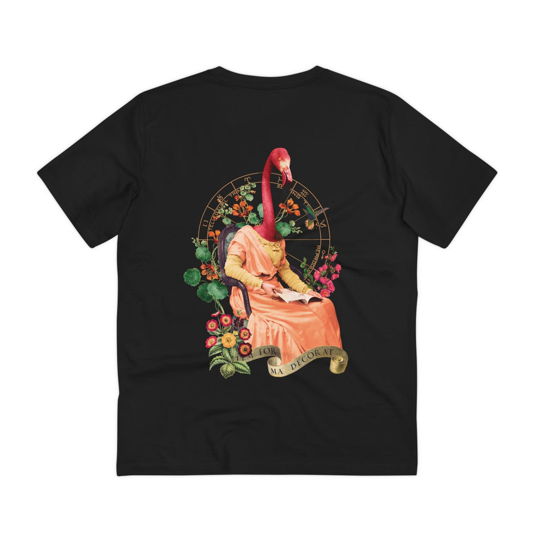 Printify T-Shirt Black / 2XS Miss Flamingo - Animal Human - Back Design