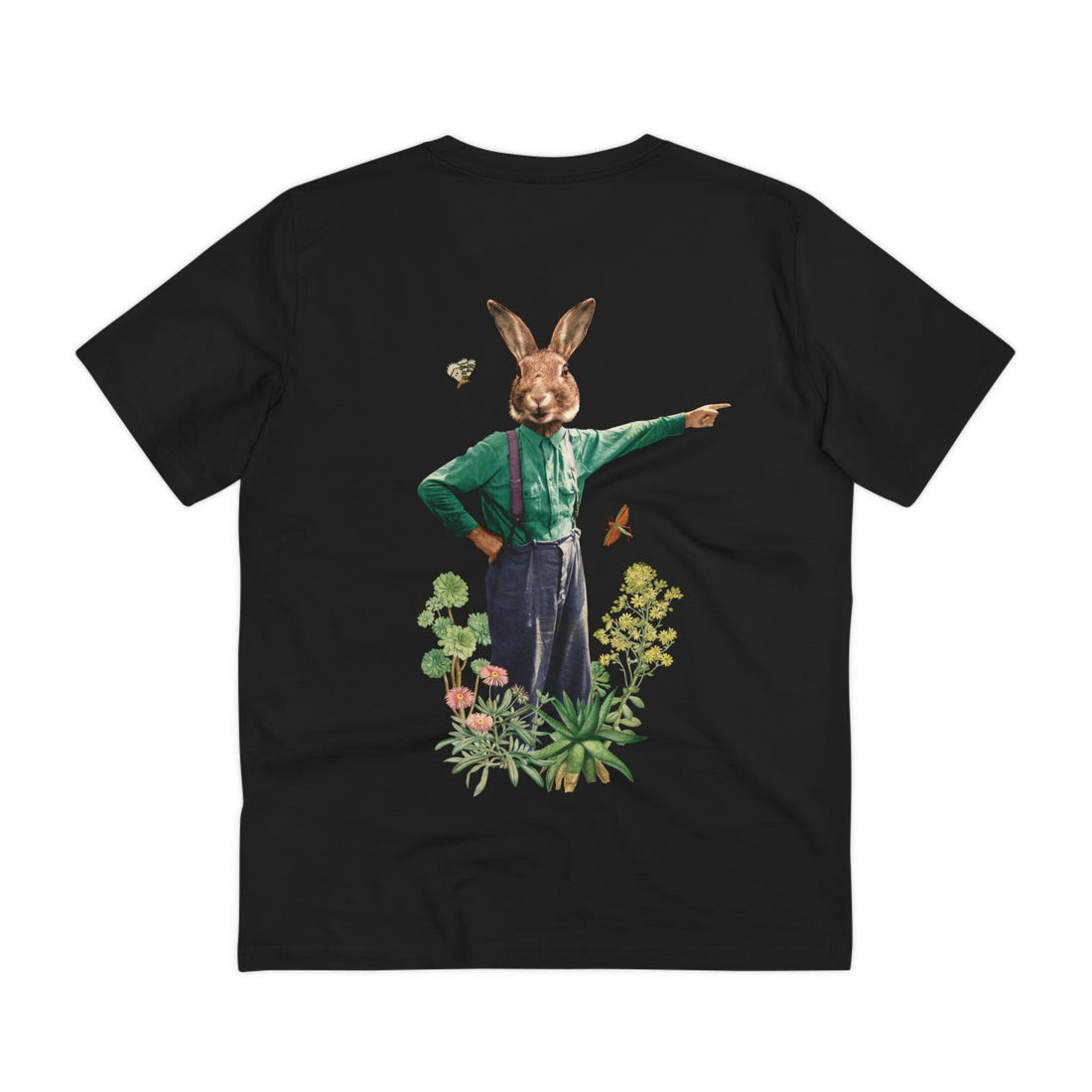 Printify T-Shirt Black / 2XS Mister Rabbit - Animal Human - Back Design