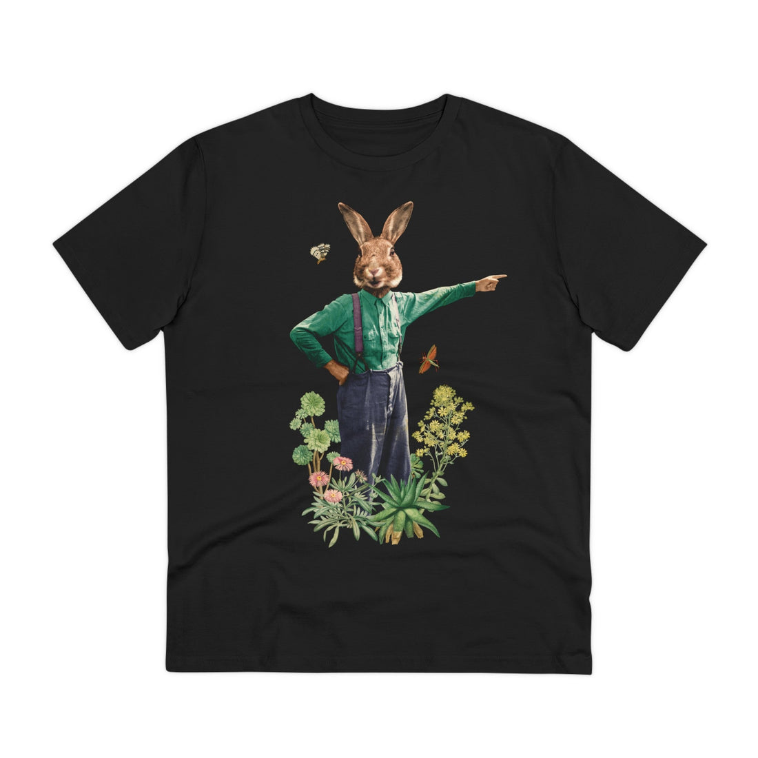Printify T-Shirt Black / 2XS Mister Rabbit - Animal Human - Front Design
