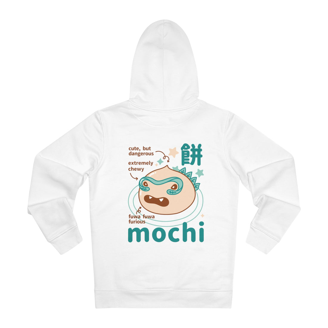 Printify Hoodie White / S Mochi - Cute Japanese Dessert Monsters - Hoodie - Back Design