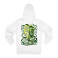 Printify Hoodie White / S Monstera Adansonii Varigated - Cartoon Plants - Hoodie - Back Design