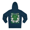 Printify Hoodie French Navy / S Monstera Deliciosa - Cartoon Plants - Hoodie - Back Design