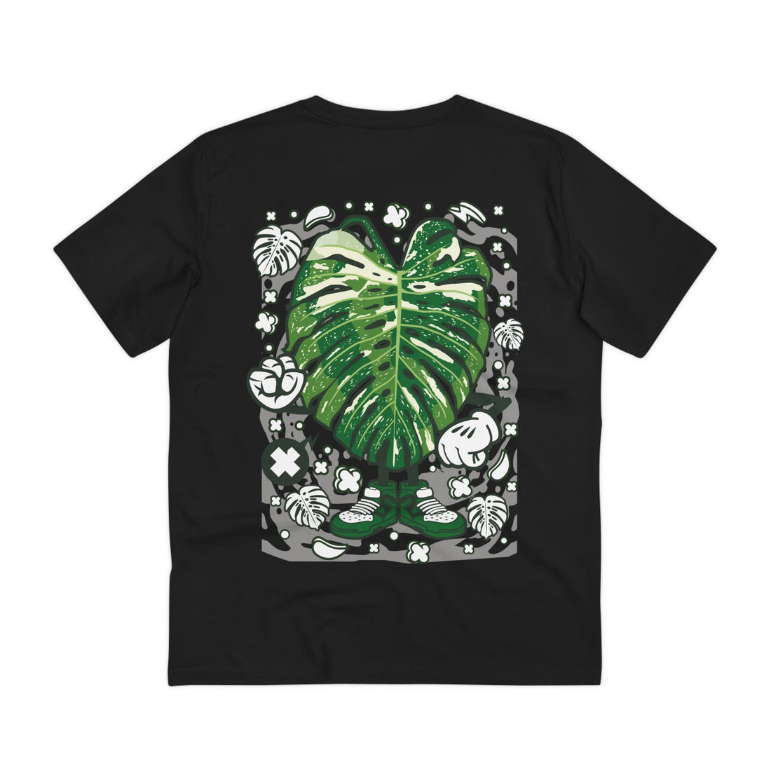 Printify T-Shirt Black / 2XS Monstera Thai Constellation - Cartoon Plants - Back Design