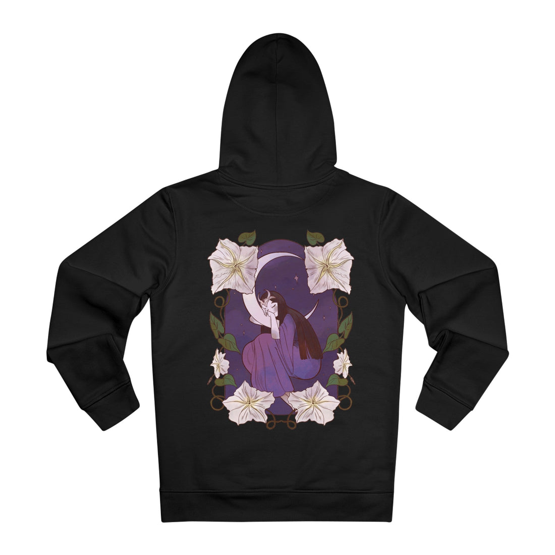 Printify Hoodie Black / M Moon Fairy - Fairy Tail World - Hoodie - Back Design