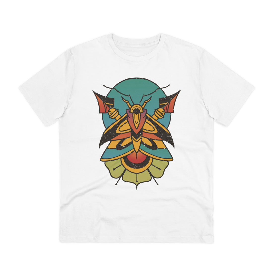 Printify T-Shirt White / 2XS Moth Bug - Old School Tattoo - Front Design