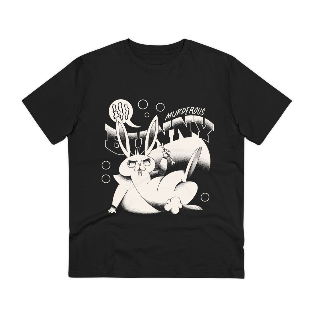 Printify T-Shirt Black / 2XS Murderous Bunny - Evil Characters - Front Design