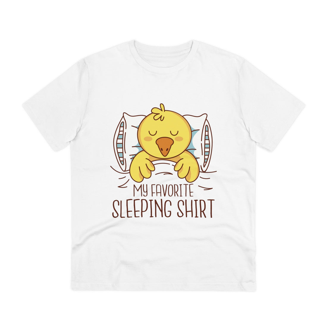 Printify T-Shirt White / 2XS My favorite sleeping Shirt - Rubber Duck - Front Design