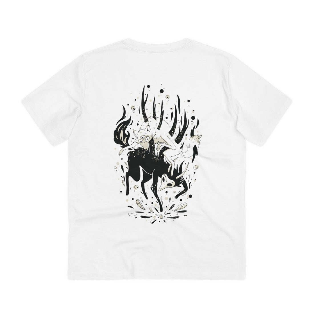 Printify T-Shirt White / 2XS Mystic Wolf Animal Magical - Magical Wolf - Back Design