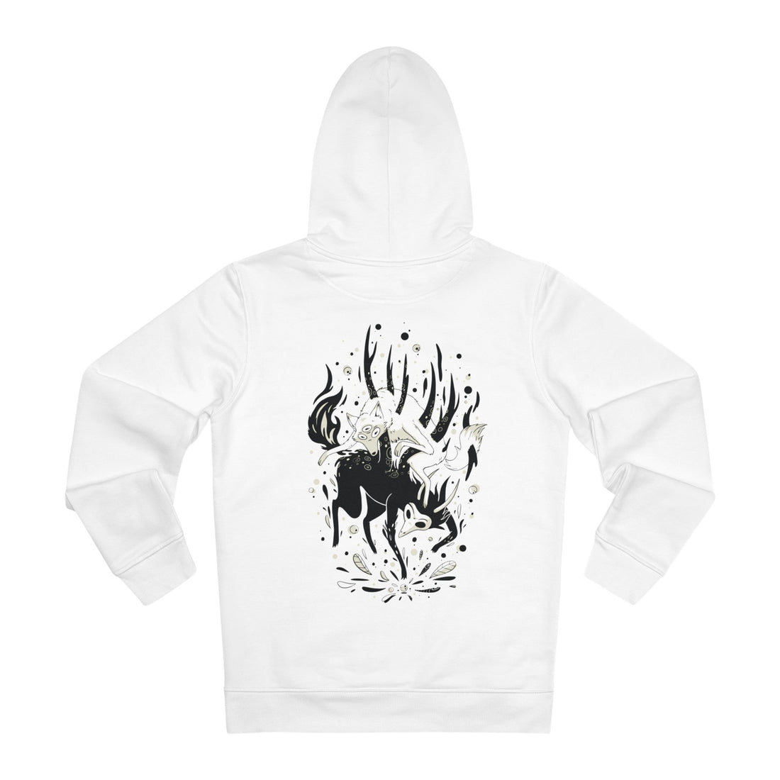 Printify Hoodie White / S Mystic Wolf Animal Magical - Magical Wolf - Hoodie - Back Design