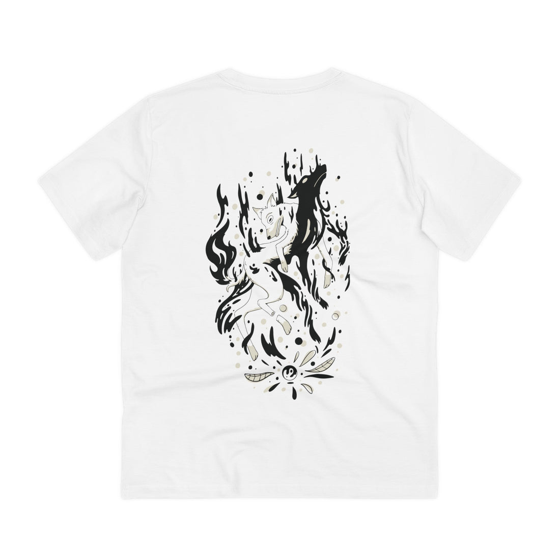 Printify T-Shirt White / 2XS Mystic Wolf Animal Soul - Magical Wolf - Back Design