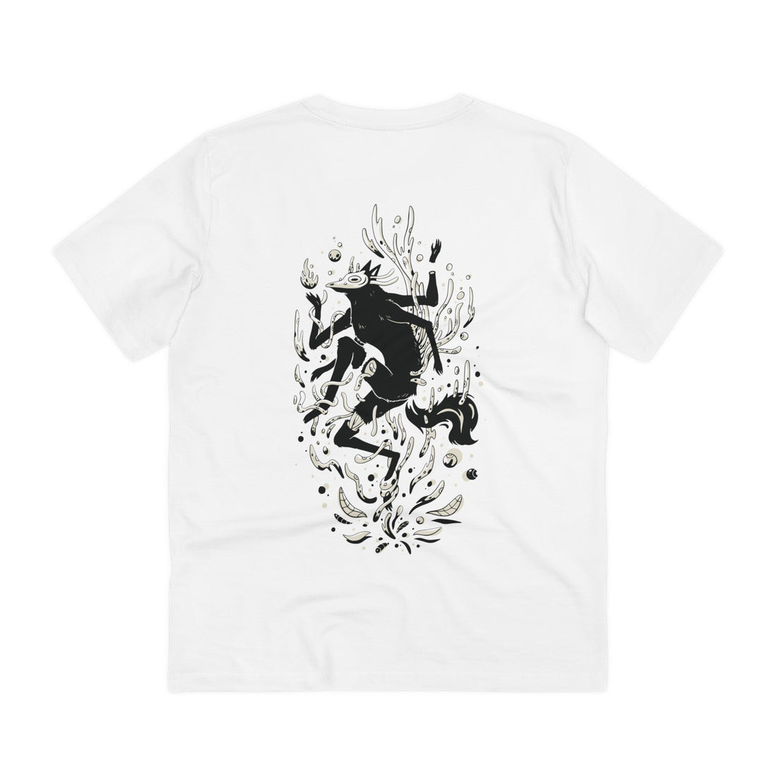 Printify T-Shirt White / 2XS Mystic Wolf Creature Magical - Magical Wolf - Back Design