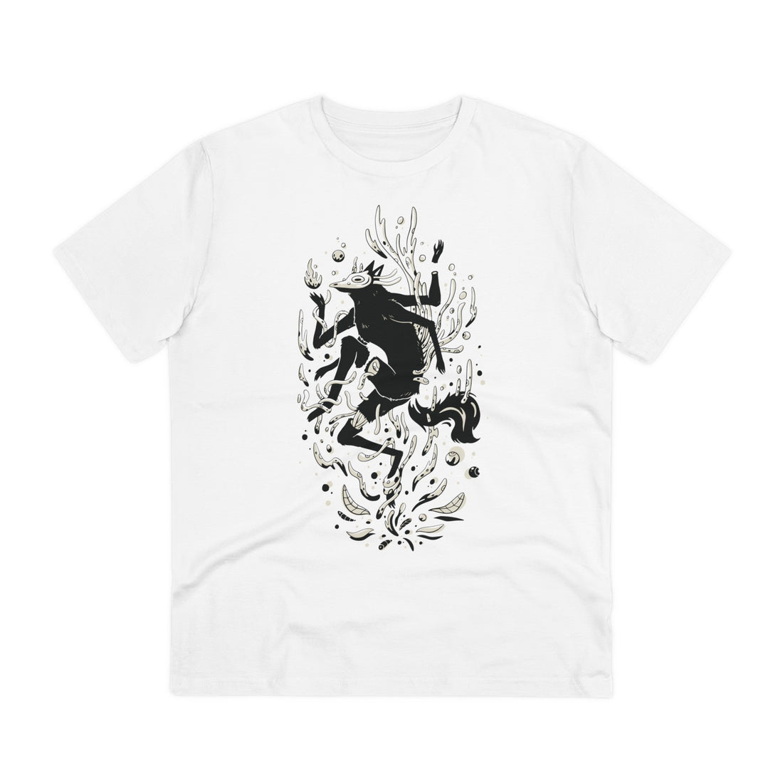 Printify T-Shirt White / 2XS Mystic Wolf Creature Magical - Magical Wolf - Front Design