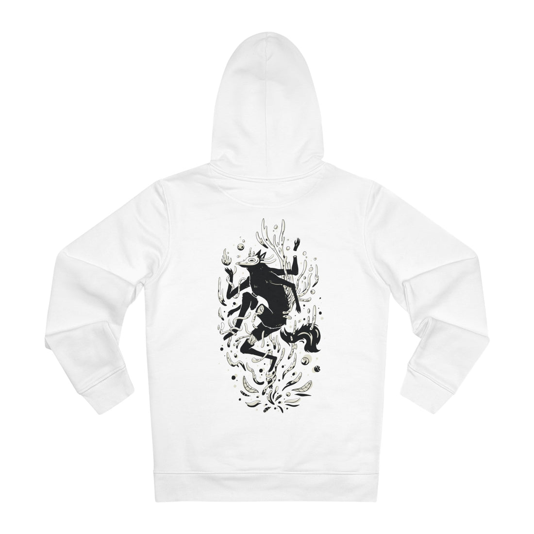 Printify Hoodie White / S Mystic Wolf Creature Magical - Magical Wolf - Hoodie - Back Design