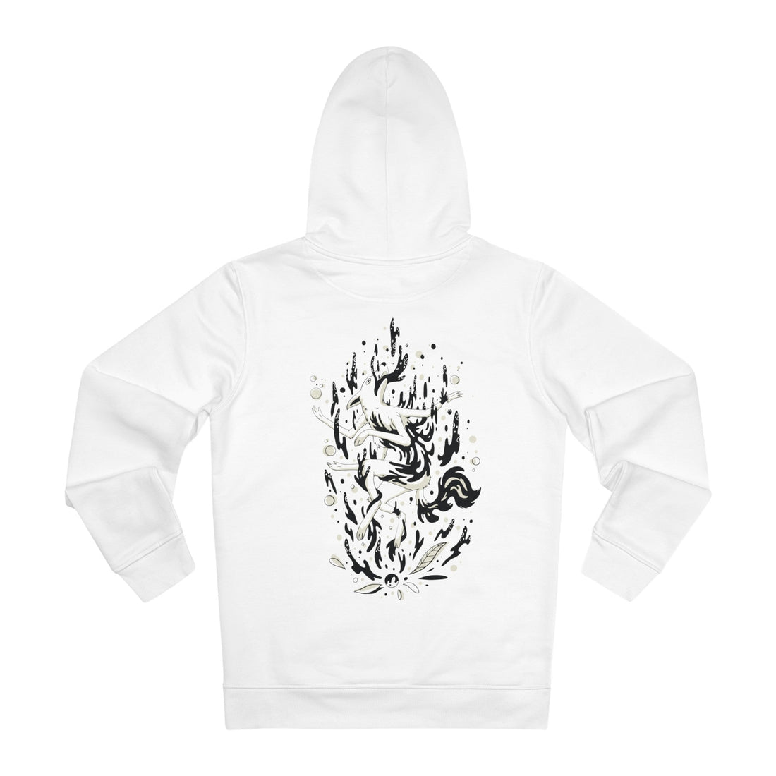 Printify Hoodie White / S Mystic Wolf Wild Animal - Magical Wolf - Hoodie - Back Design