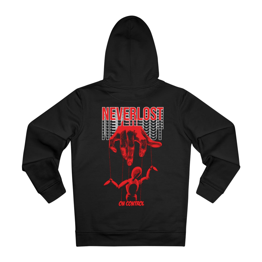 Printify Hoodie Black / 2XL Neverlost on Control - Streetwear - Joker - Hoodie - Back Design