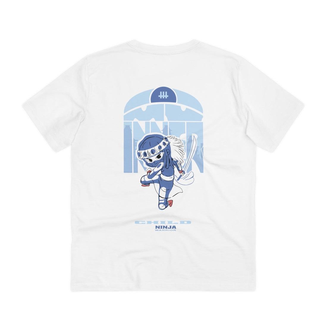 Printify T-Shirt White / 2XS Ninja - Warrior Kids - Back Design