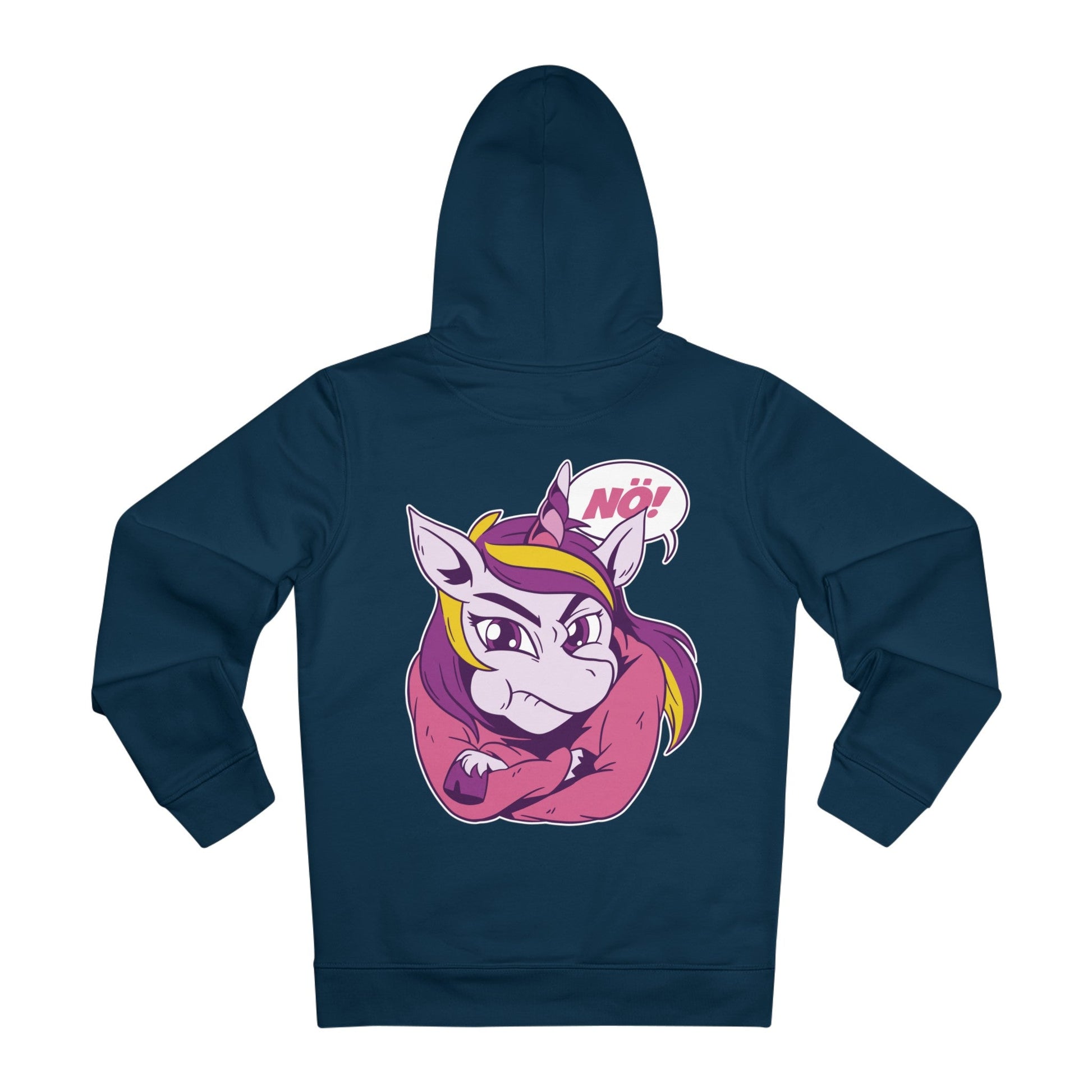 Printify Hoodie French Navy / S Nö Einhorn - Unicorn World - Hoodie - Back Design