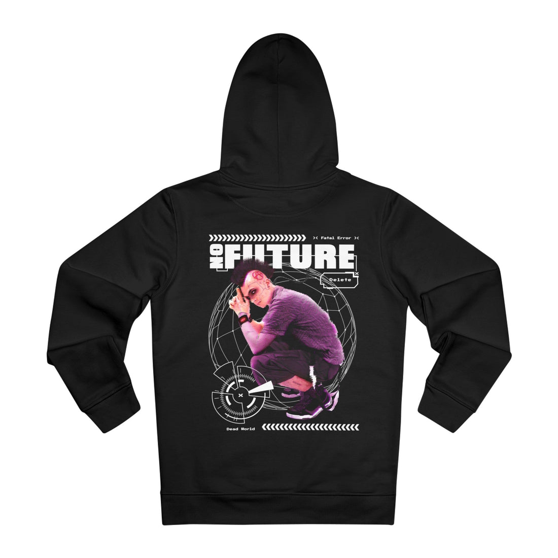 Printify Hoodie Black / M No Future - Cyborg Characters - Hoodie - Back Design
