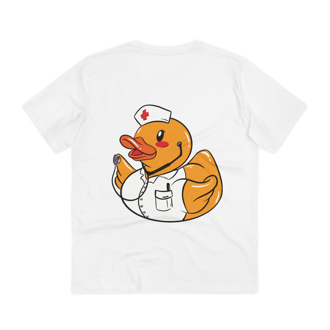 Printify T-Shirt White / 2XS Nurse - Rubber Duck - Back Design