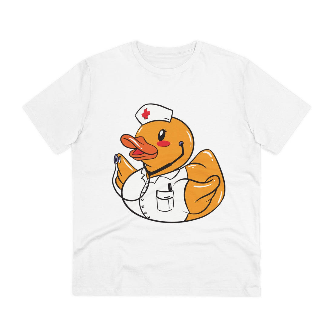 Printify T-Shirt White / 2XS Nurse - Rubber Duck - Front Design