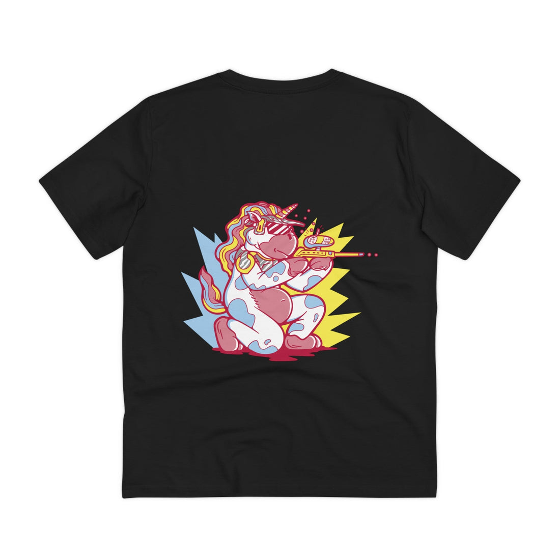 Printify T-Shirt Black / 2XS Paintball Unicorn - Unicorn World - Back Design
