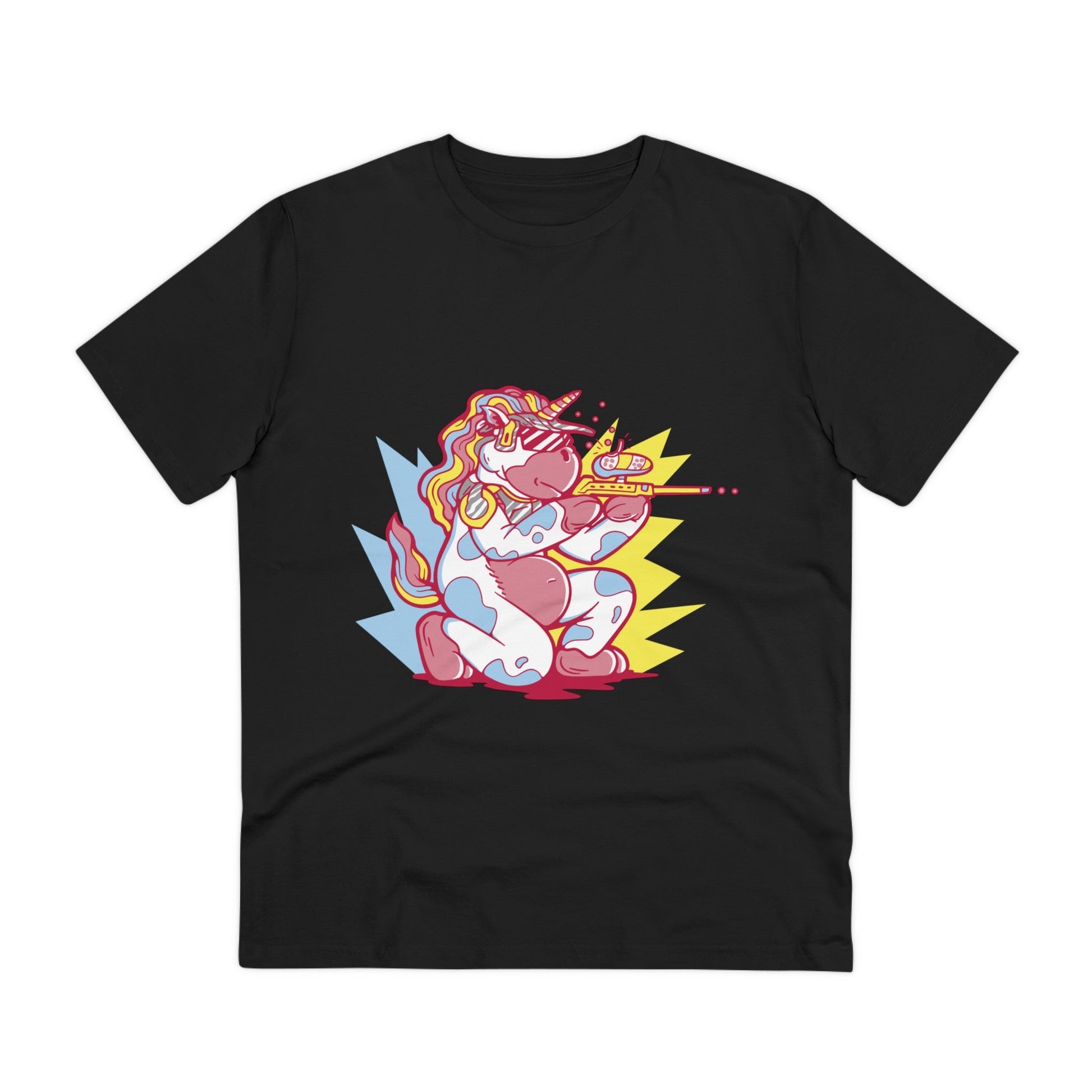 Printify T-Shirt Black / 2XS Paintball Unicorn - Unicorn World - Front Design