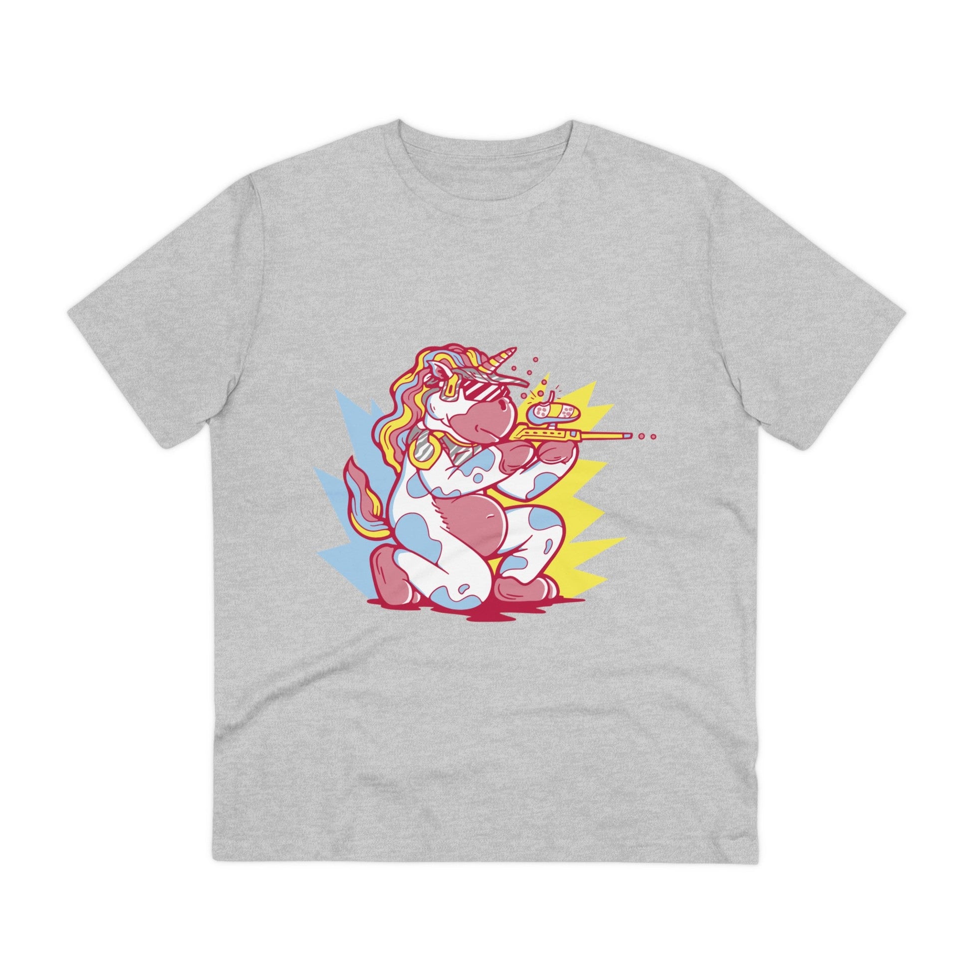 Printify T-Shirt Heather Grey / 2XS Paintball Unicorn - Unicorn World - Front Design