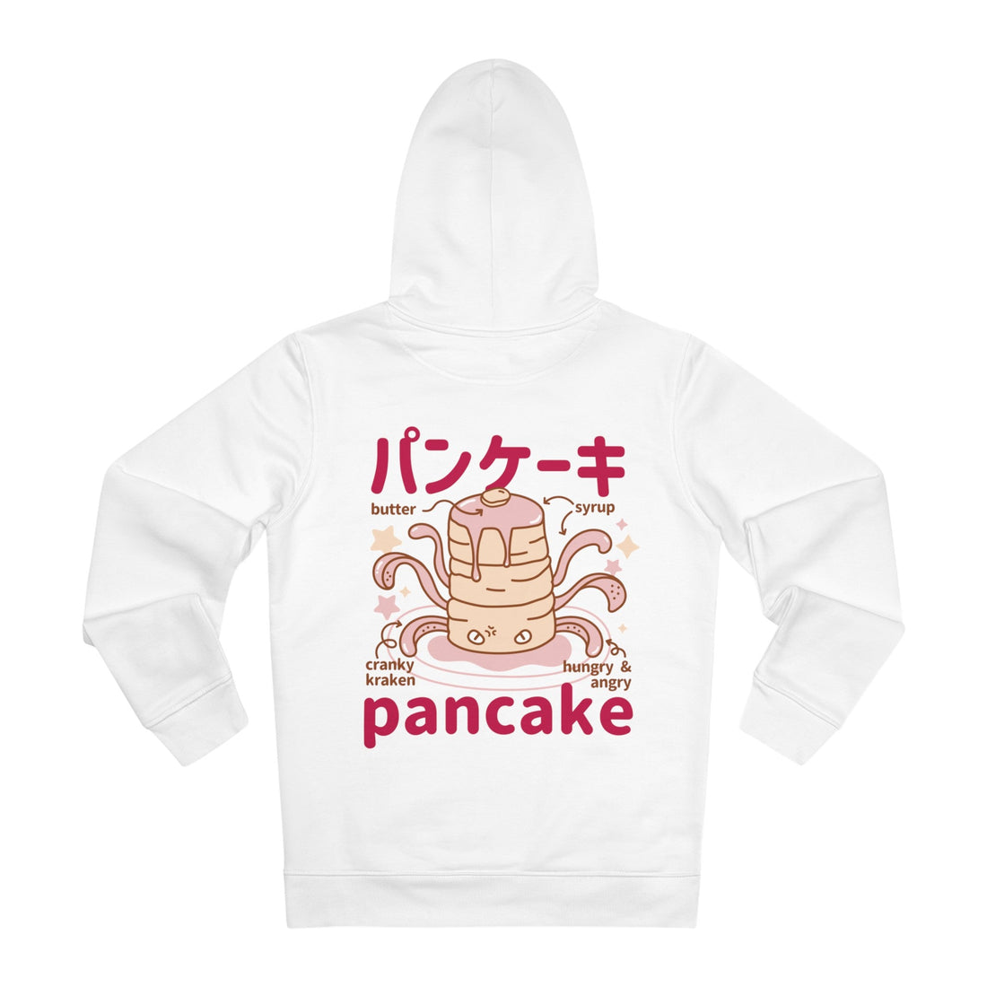 Printify Hoodie White / S Pancake - Cute Japanese Dessert Monsters - Hoodie - Back Design