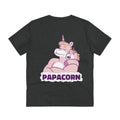 Printify T-Shirt Dark Heather Grey / 2XS Papacorn - Unicorn World - Back Design