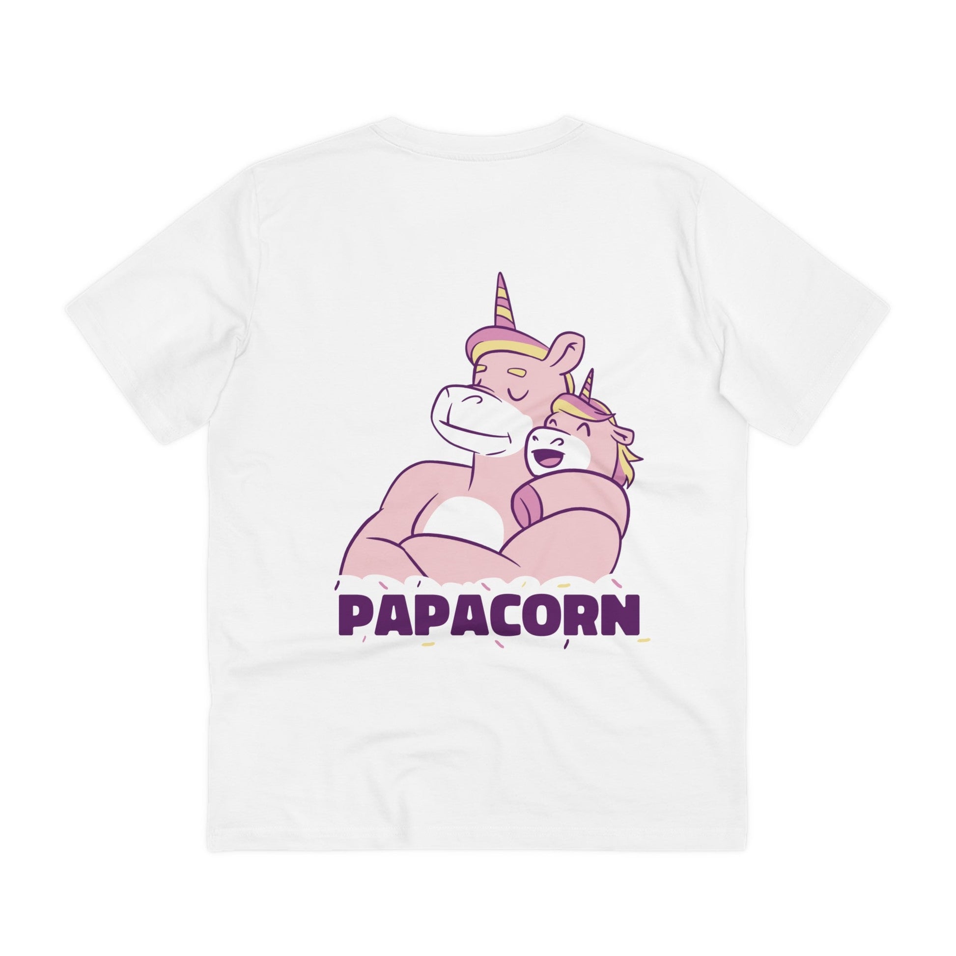Printify T-Shirt White / 2XS Papacorn - Unicorn World - Back Design
