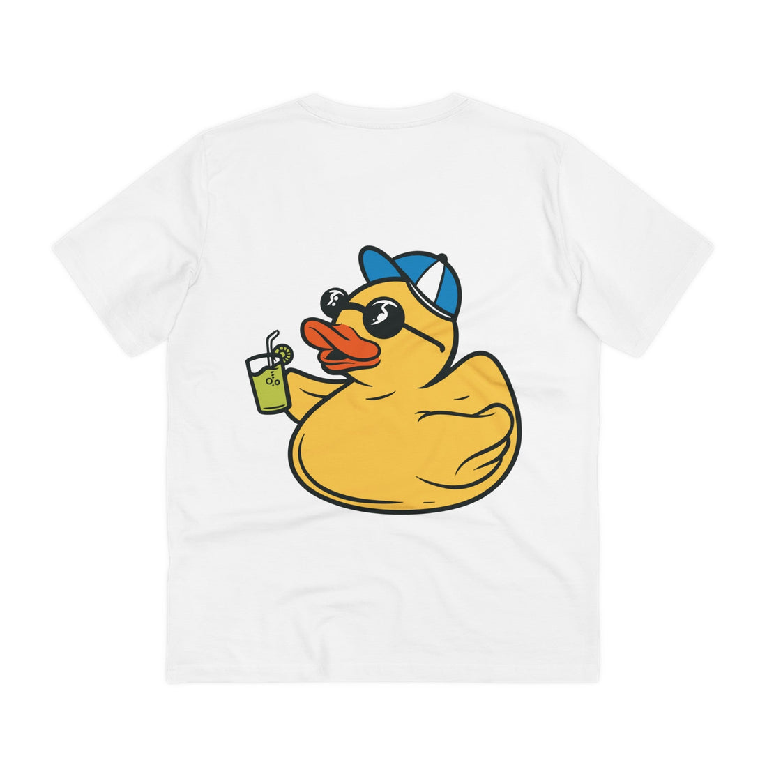 Printify T-Shirt White / 2XS Party - Rubber Duck - Back Design