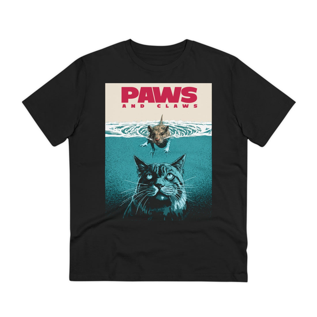 Printify T-Shirt Black / 2XS Paws and Claws - Film Parodie - Front Design