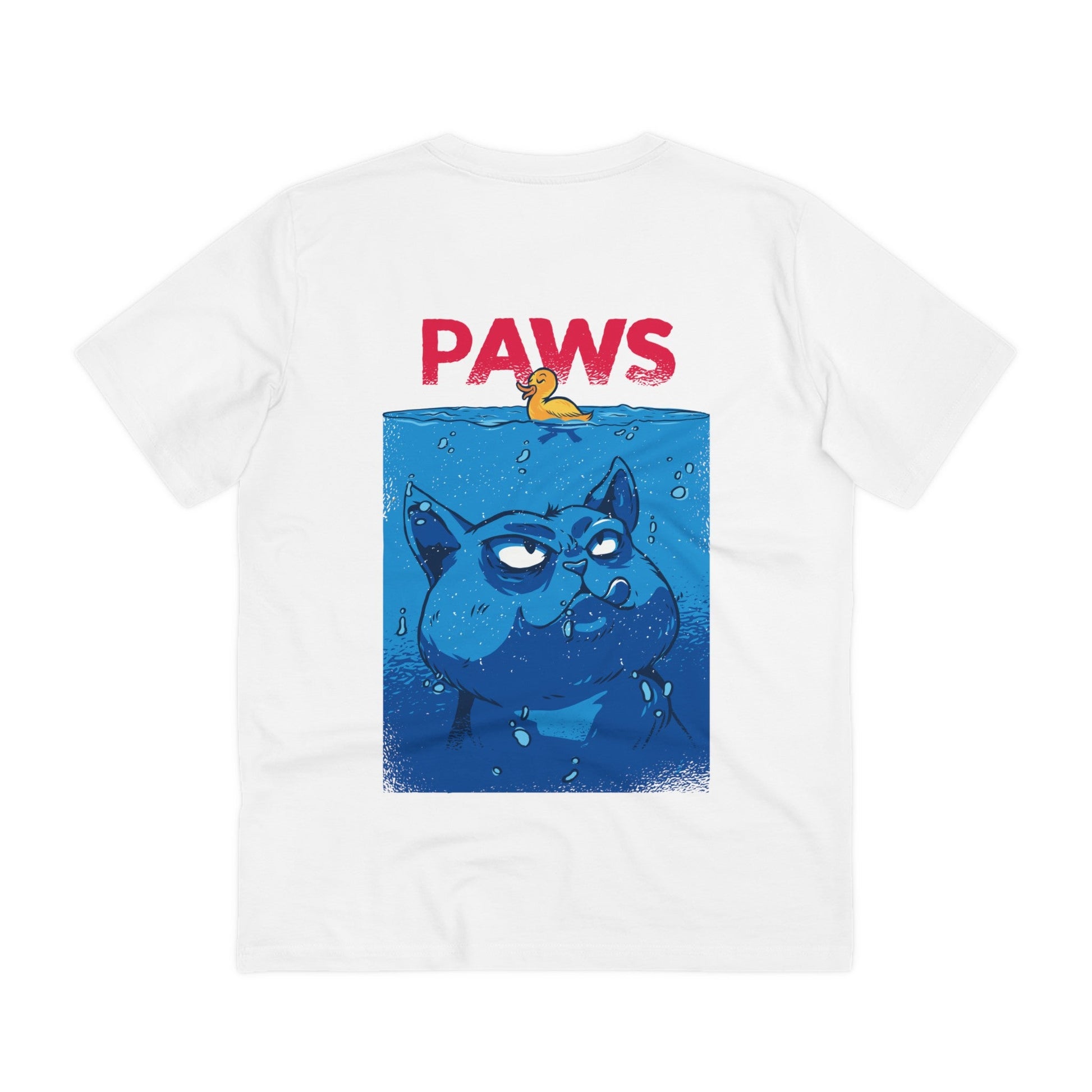 Printify T-Shirt White / 2XS Paws Cat and Duck - Anime World - Back Design