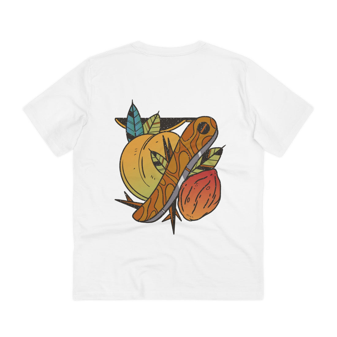 Printify T-Shirt White / 2XS Peaches Fruit - Old School Tattoo - Back Design