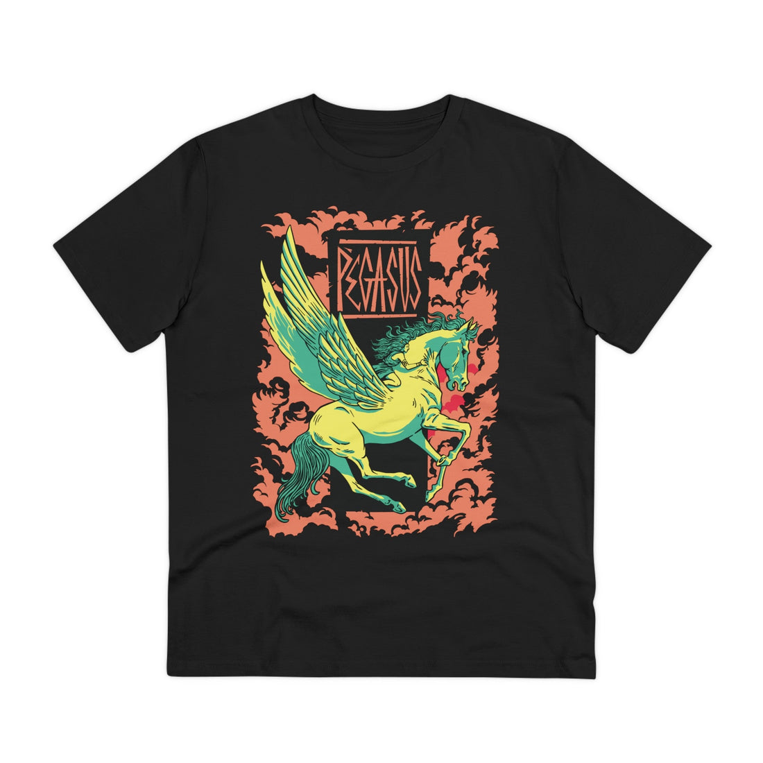 Printify T-Shirt Black / 2XS Pegasus - Greek Mythology - Front Design