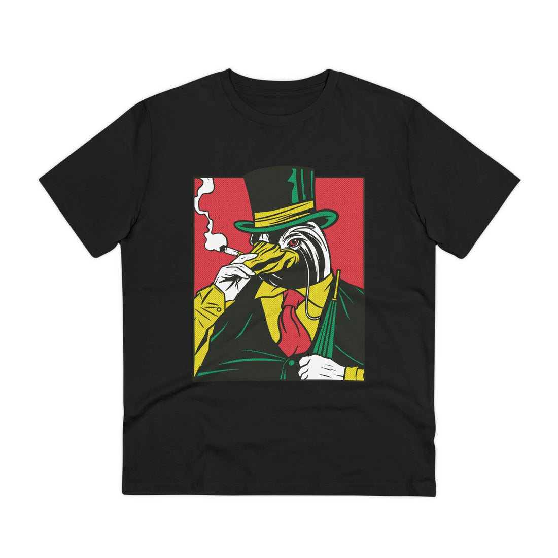 Printify T-Shirt Black / 2XS Penguin Mafia smoking - Comic Mafia - Front Design
