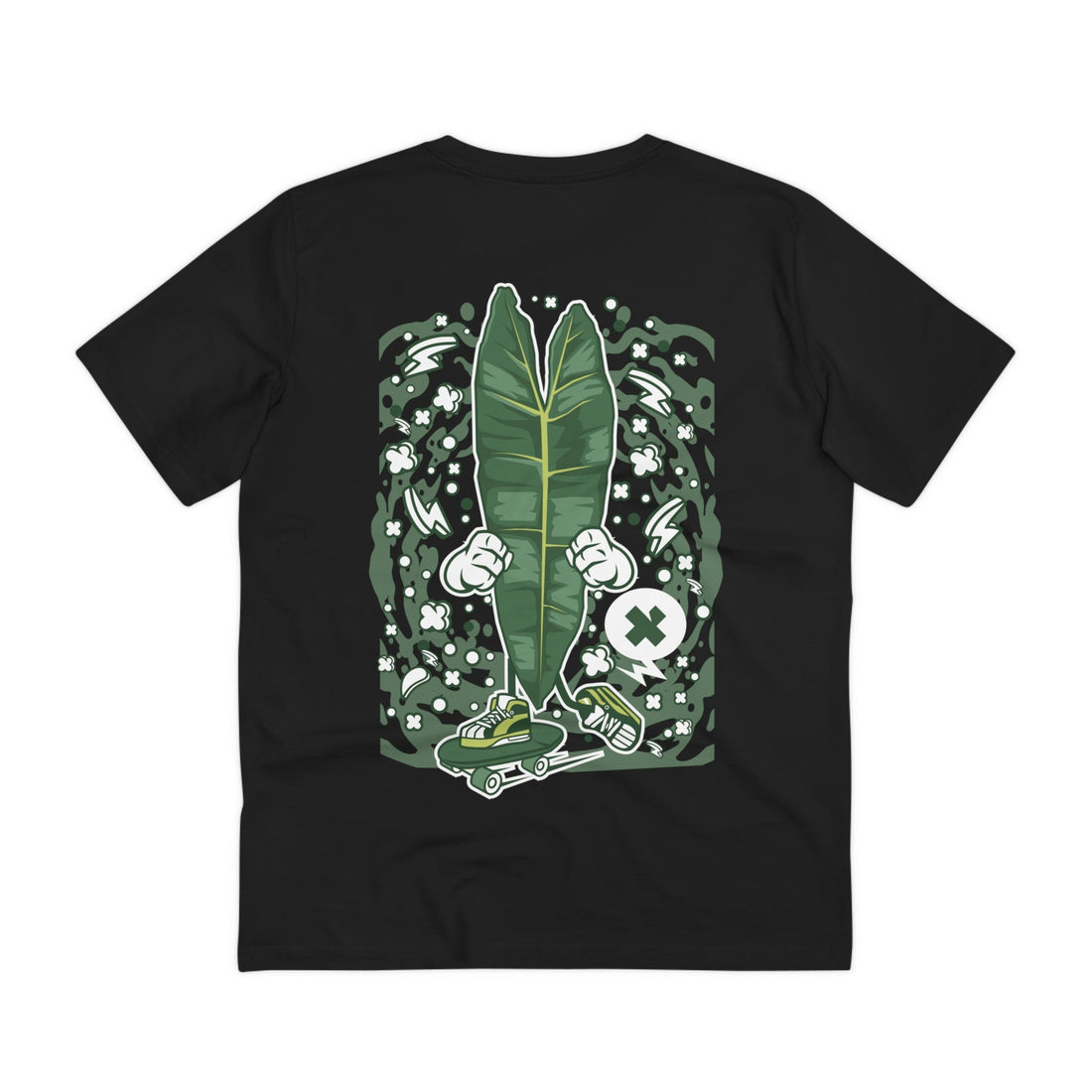 Printify T-Shirt Black / 2XS Philodendron Billietiae - Cartoon Plants - Back Design