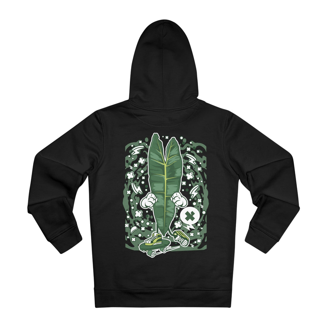 Printify Hoodie Black / 2XL Philodendron Billietiae - Cartoon Plants - Hoodie - Back Design