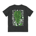 Printify T-Shirt Dark Heather Grey / 2XS Philodendron Esmeraldense - Cartoon Plants - Back Design