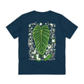 Printify T-Shirt French Navy / 2XS Philodendron Esmeraldense - Cartoon Plants - Back Design