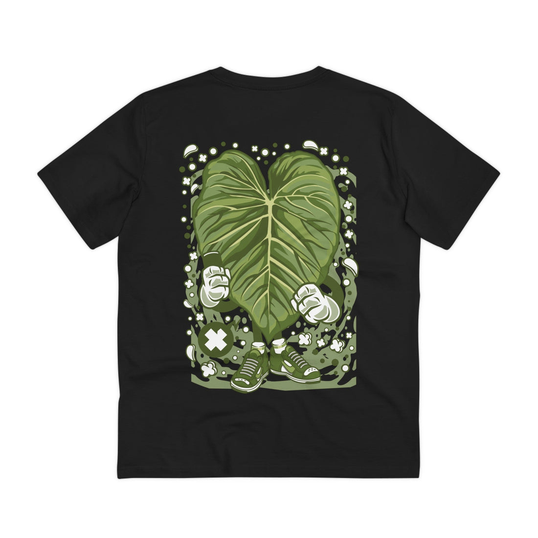 Printify T-Shirt Black / 2XS Philodendron Majestic - Cartoon Plants - Back Design